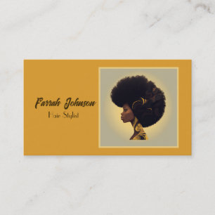 Carte De Visite Styliste des cheveux naturels Afro femme