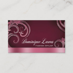Carte De Visite Styliste élégant chic chic de mode "de charme de