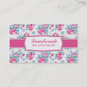 Carte De Visite Styliste élégant de couturier de motif floral