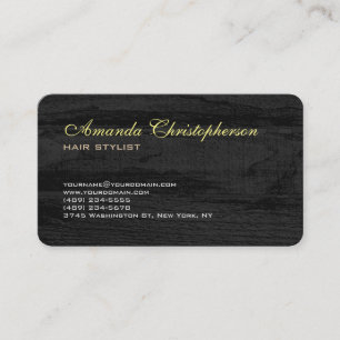 Carte De Visite Styliste élégant tendance en bois gris chêne Styli