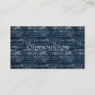Carte De Visite Styliste en bois VIP de minimalisme de blues-jean