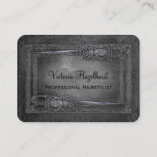 Carte De Visite Styliste en coiffure rond de petits de Londonien