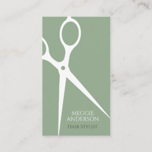 Carte De Visite Styliste moderne de cheveux vert graphique