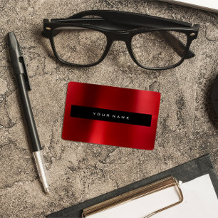 Carte De Visite Styliste noir métallique rouge de Sommelier de vi