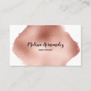 Carte De Visite Styliste Professionnel Rose Gold Hair Moderne