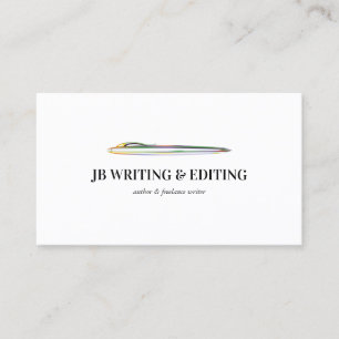 Carte De Visite Stylo Blogger Green Yellow Ballpoint