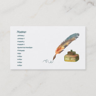 Carte De Visite Stylo de plume