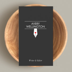 Carte De Visite Stylo Fontaine Calligraphie Écrivain Freelance