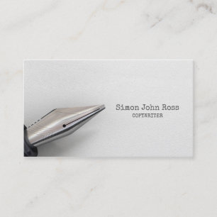 Carte De Visite Stylo-plume et papier