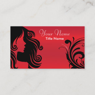 Carte De Visite Stylo pour femmes Silhouette   Red