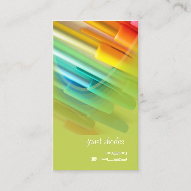 Carte De Visite Stylos/Concepteur de couleurs (Devant)