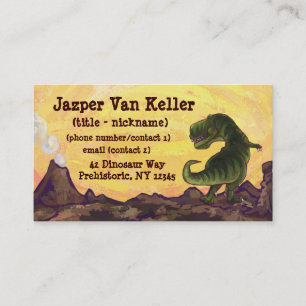 Carte De Visite Substance d'écriture de Rex de Tyrannosaurus