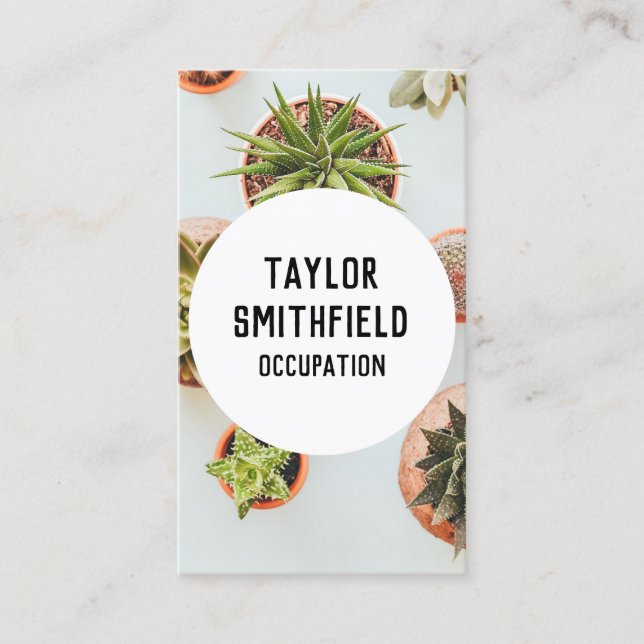 carte de visite succulent (Devant)