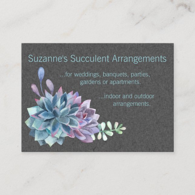 Carte de visite succulent Heather de composition (Devant)
