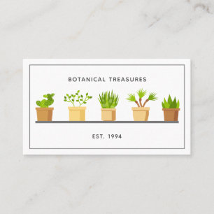 Carte De Visite Succulent Plante Nursery Modern Garden Botaniste