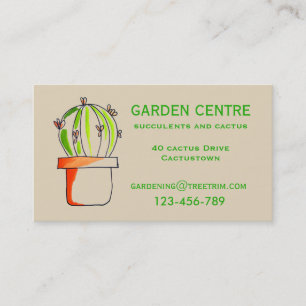 Carte De Visite Succulents de jardinerie et plantes de cactus