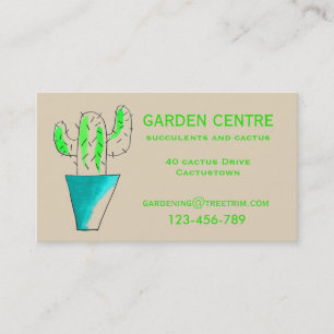 Carte De Visite Succulents de jardinerie et plantes de cactus