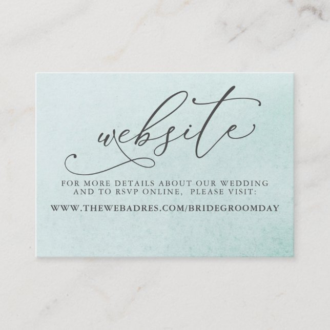 Carte De Visite Succulents et Gold Greenery Site Mariage (Devant)
