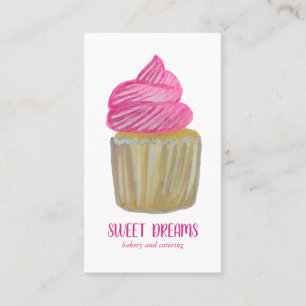 Carte De Visite Sucré Cupcake Restauration Boulangerie rose PERSON