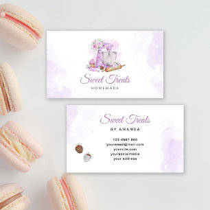 Carte De Visite Sucre Traitements Purple Boulangerie
