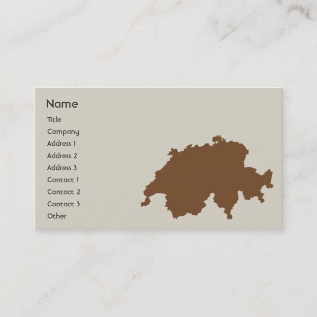 Carte De Visite Suisse - Entreprises (Devant)
