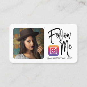 Carte De Visite Suivez-moi Instagram Photo Media Social 