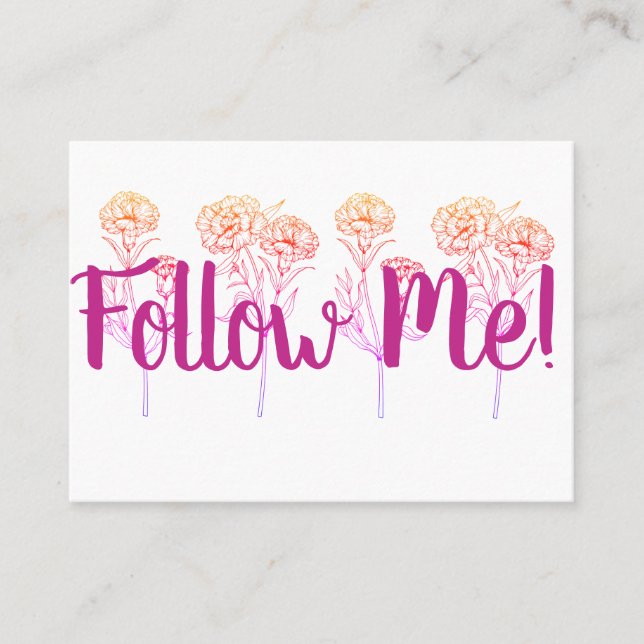 Carte De Visite Suivez-moi - Promotions personnelles (Devant)