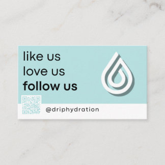 Carte De Visite Suivez-nous Hydratation de la goutte