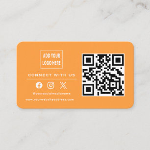 Carte De Visite Suivre L'Analyse Pour Se Connecter Avec Nous Neon