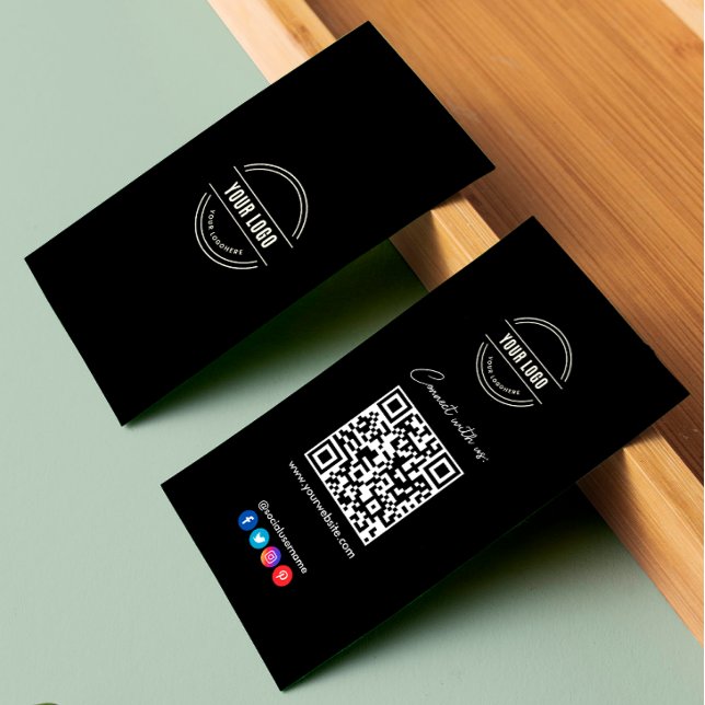 Carte De Visite Suivre L'Analyse Pour Se Connecter Avec Nous QR Co (Créateur téléchargé)