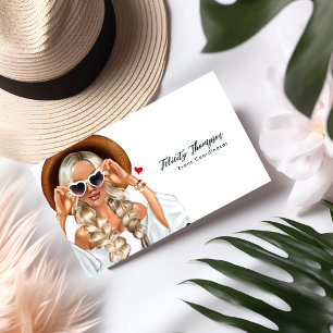 Carte De Visite Summer Mood Fashion Event Planner QR Code