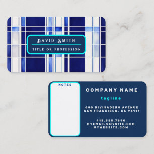 Carte De Visite Summer Navy Blue Boat Collection de rayures modern