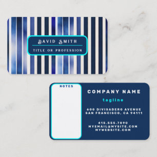 Carte De Visite Summer Popular Navy Blue Boat Stripes Collection