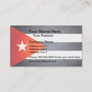 Carte De Visite Sun a embrassé le drapeau du Cuba