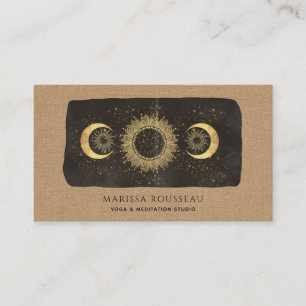 Carte De Visite Sun Moon Stars Celestial Yoga Studio