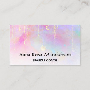 Carte De Visite *~* Sun Rainbow Gold Sparkle Parties scintillant L