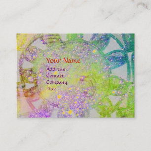 Carte De Visite SUN SOLAIRE ÉNERGIE MONOGRAMME bleu violet vert