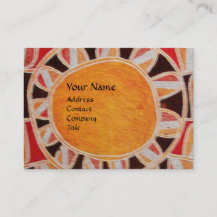 Carte De Visite SUN SOLAIRE ÉNERGIE MONOGRAMME jaune orange rouge 