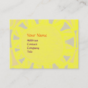 Carte De Visite SUN SOLAIRE ÉNERGIE MONOGRAMME jaune orange rouge 