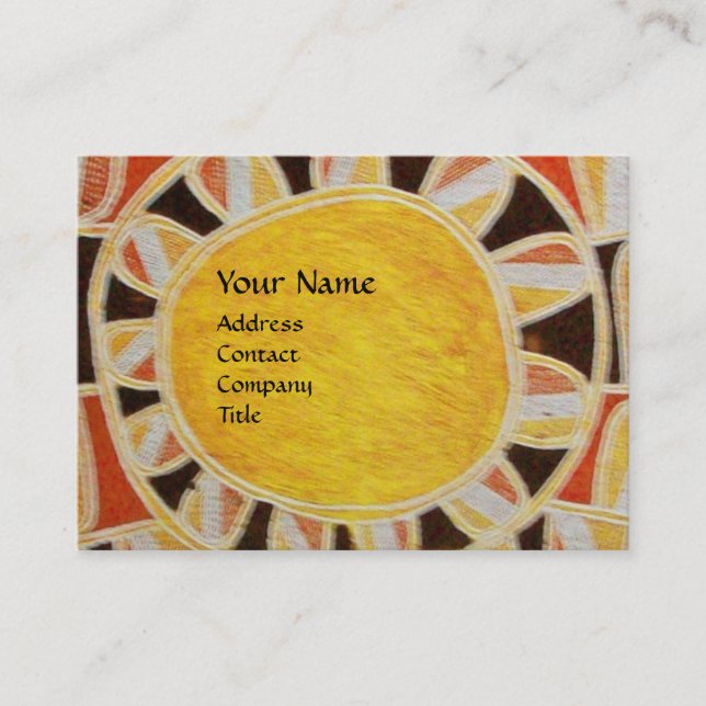 Carte De Visite SUN SOLAIRE ÉNERGIE MONOGRAMME jaune orange rouge  (Devant)