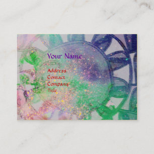 Carte De Visite SUN SOLAIRE ÉNERGIE MONOGRAS bleu rose fuchsia