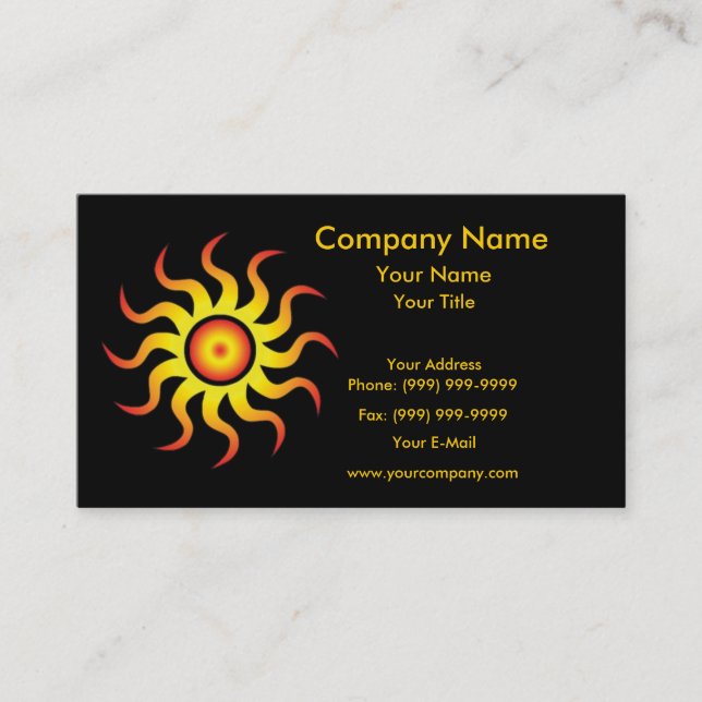 Carte De Visite Sun tribal (Devant)