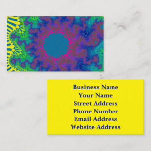 Carte De Visite Sunburst arc-en-ciel vert