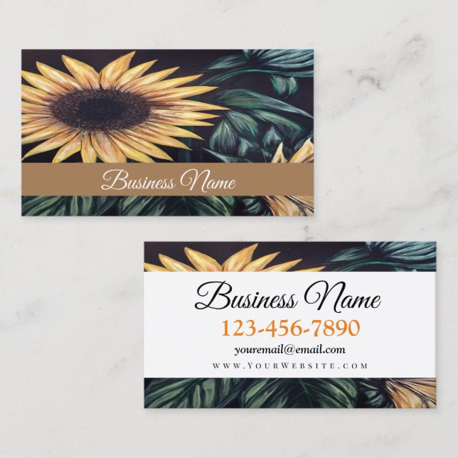 Carte De Visite Sunflower Life (Devant / Derrière)