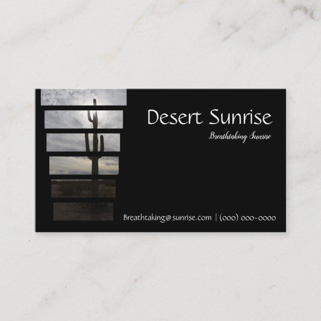Carte De Visite Sunrise du désert de l'Arizona (Devant)