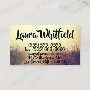 Carte de visite Sunrise Pathway Promenade Side Wa