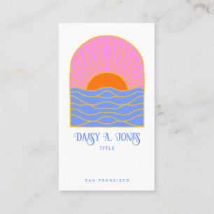 Carte De Visite Sunrise Rétro Boho