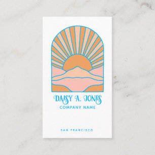 Carte De Visite Sunrise Rétro Boho