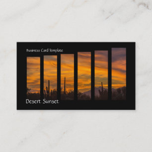 Carte De Visite Sunset Saguaro Cactus - Arizona du désert