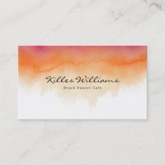 Carte De Visite Sunset Watercolor Business Card 